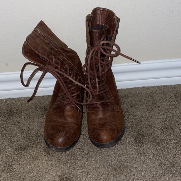 Brown Combat style Boots - Picture 4 of 5